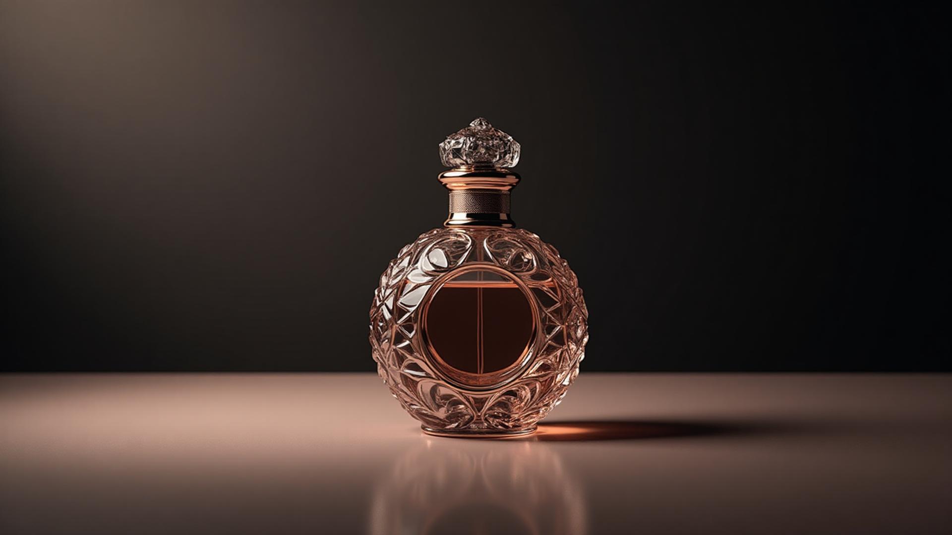 Artistic curved perfume bottle